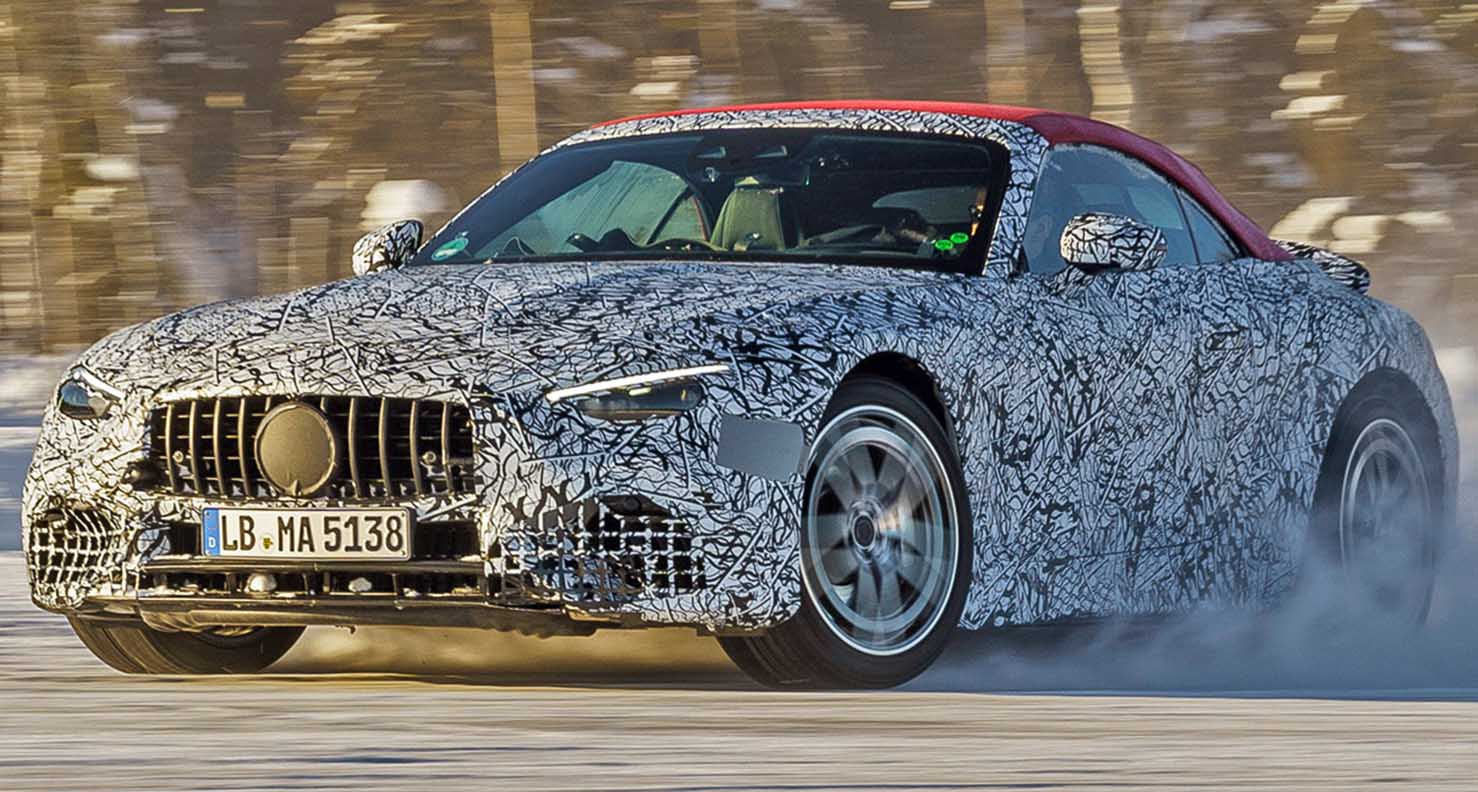 Upcoming 2022 Mercedes-Amg SL On Final Winter Development Drive