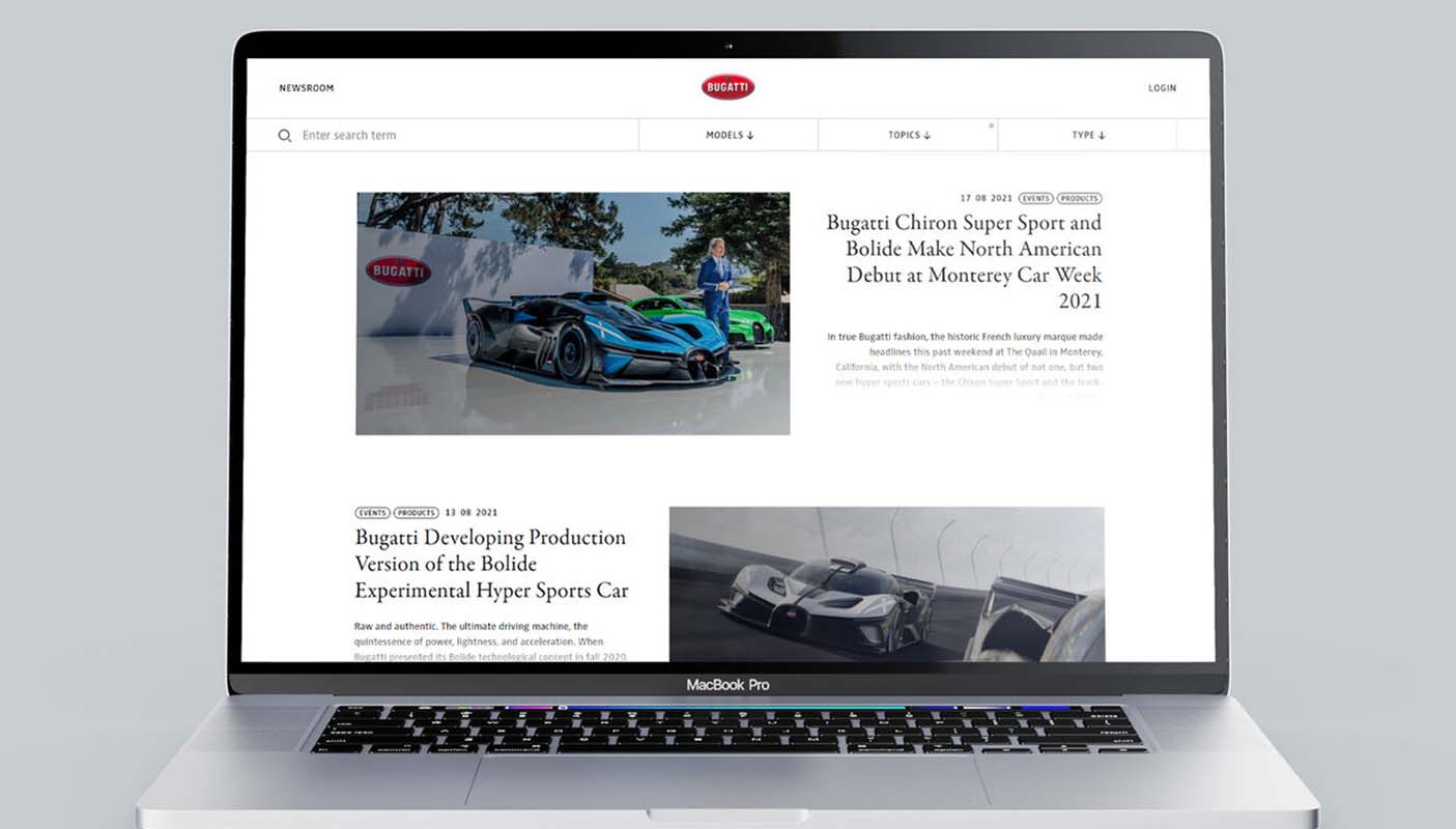 Bugatti Newsroom Wins Red Dot Award